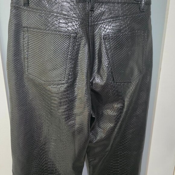 Wilfred Melina Pants Black Faux Leather Snakeskin Size 6 NWOT - Picture 9 of 12